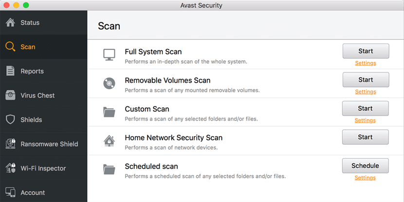 disable avast for mac